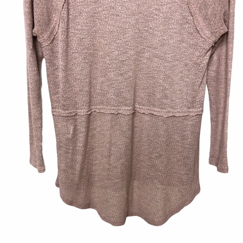 Free People Beach Knit Top Long Sleeve Pink Tan Size XS - Picture 4 of 9